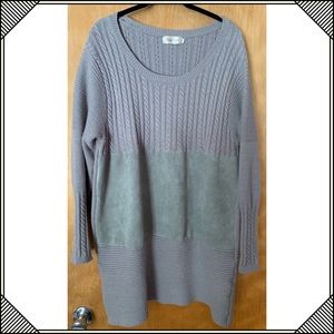 Simply Couture Grey Sweater Dress 2XL